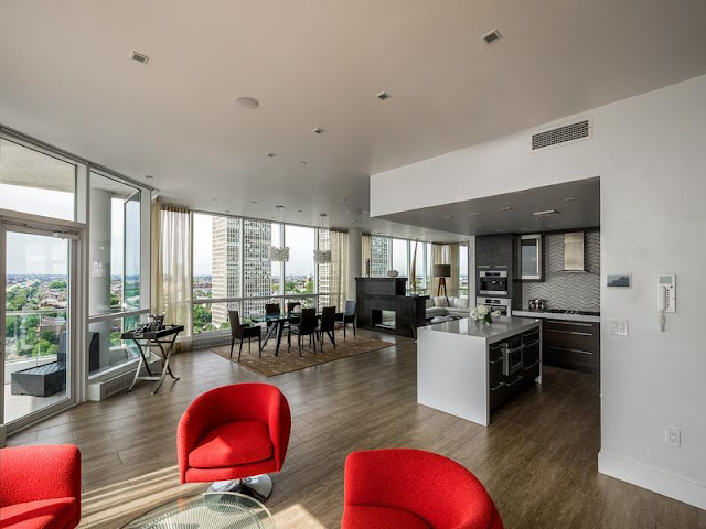 Photo of Philadelphia penthouse interiors as seen from entrance area