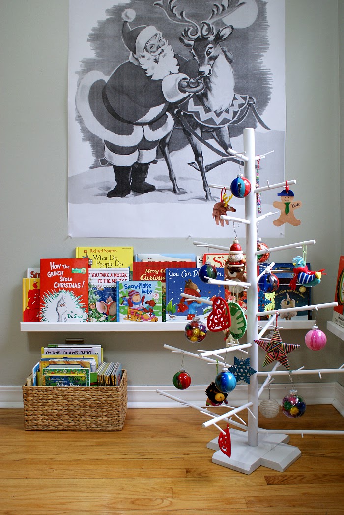 Wooden Dowel Kids Christmas Tree, Retro Engineering Print