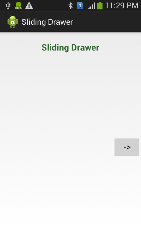 SlidingDrawer App Development