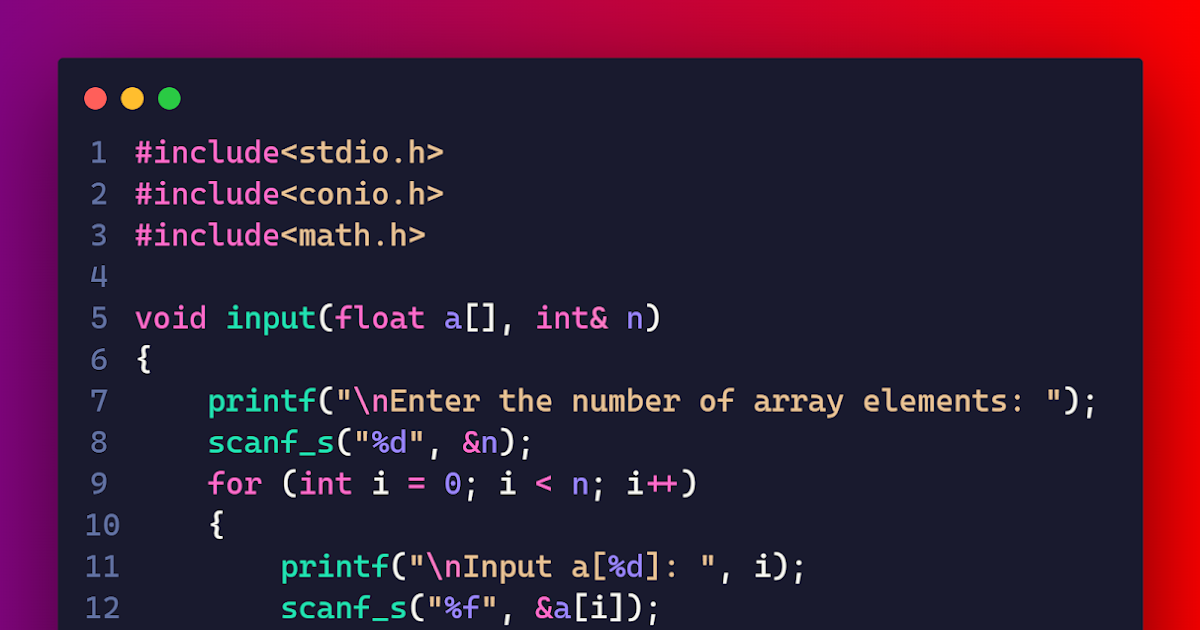 Write a function to input and output a 1-dimensional array of real ...