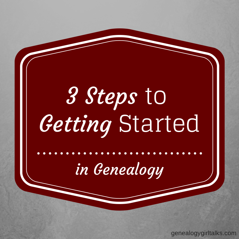 3 Steps to Getting Started in Genealogy 