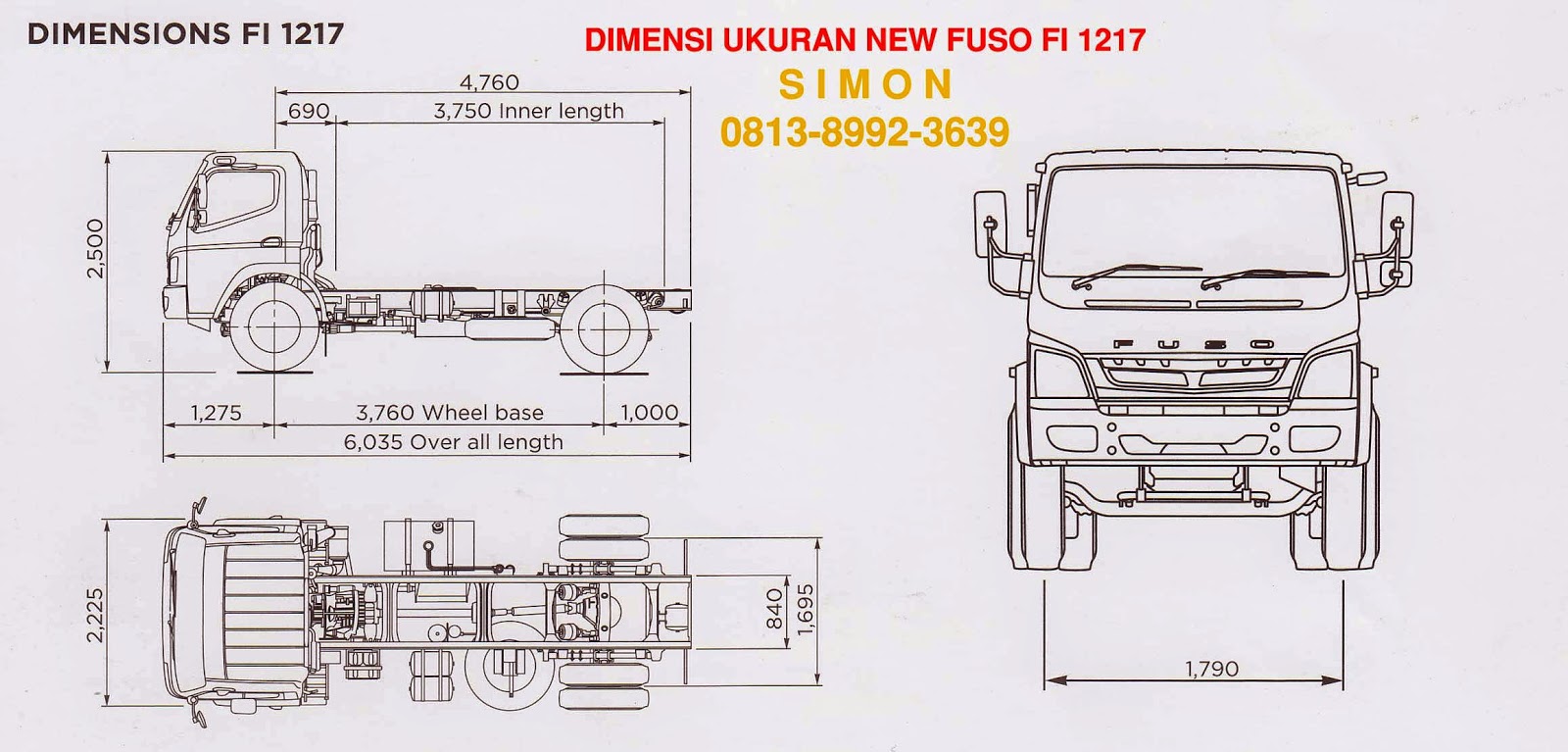 VARIAN TERBARU MITSUBISHI NEW FUSO FI 1217 fuso 170 ps 