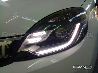 Custom headlamp Honda Mobilio RS with DRL line + smoke