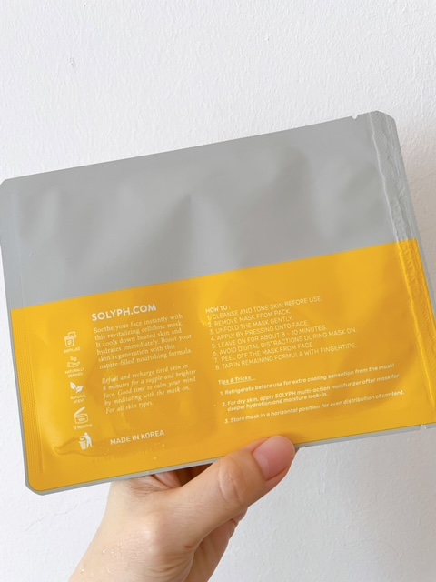 Solyph Keep Calm Meditate Sheet Mask Packaging