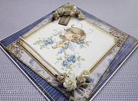 Blue floral design with cute fairy (image is Sweetie from Wee Stamps for Whimsy stamps)
