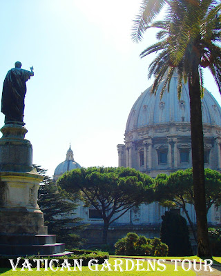 Travel the World:  Touring the Vatican Gardens, one of the lesser known things to do in Vatican City Italy.