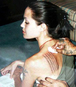 Angelina Jolie Tattoos