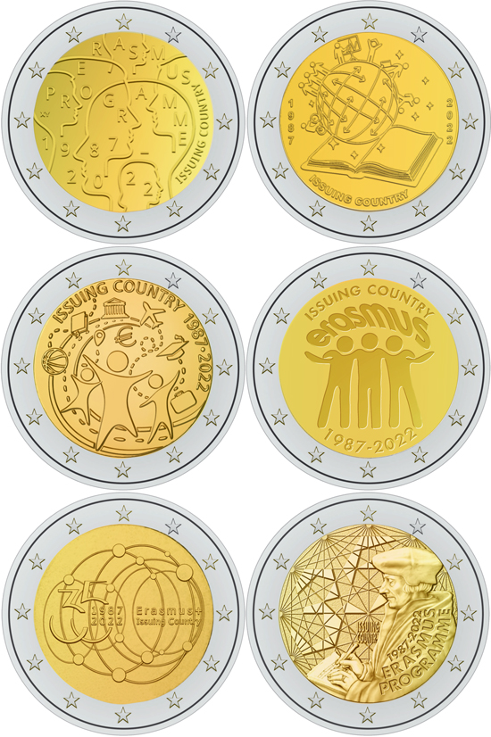 35th Anniversary of Erasmus 2 euro 2022 - Choose your favourite