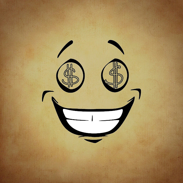 Money greed smiley emoticon by Alexas_Fotos