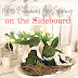 Moss Bunnies on the Spring Sideboard