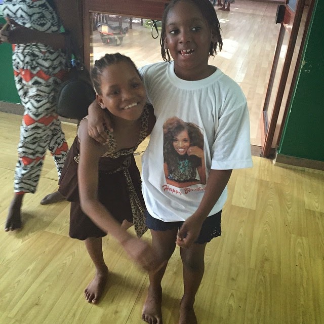 2 Annie Idibia & Daughter Marks Her 30th Bday At Charity Home [See Photos]