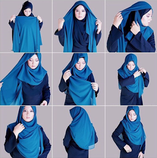 Cara memakai hijab agar terlihat tirus