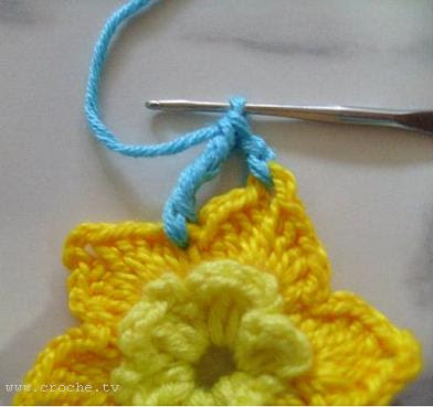 passo a passo flor de crochet