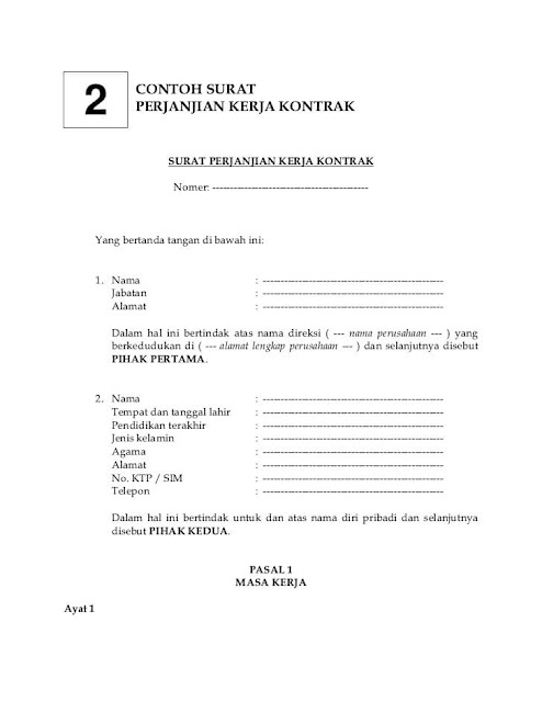  Pada beberapa artikel sebelumnya telah kita bahas mengenai beberapa  Contoh Kontrak Kerja yang Baik dan Benar