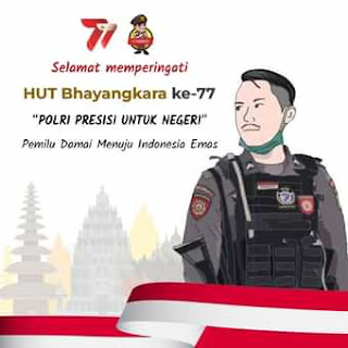 selamat hut bhayangkara 2023 ke 77