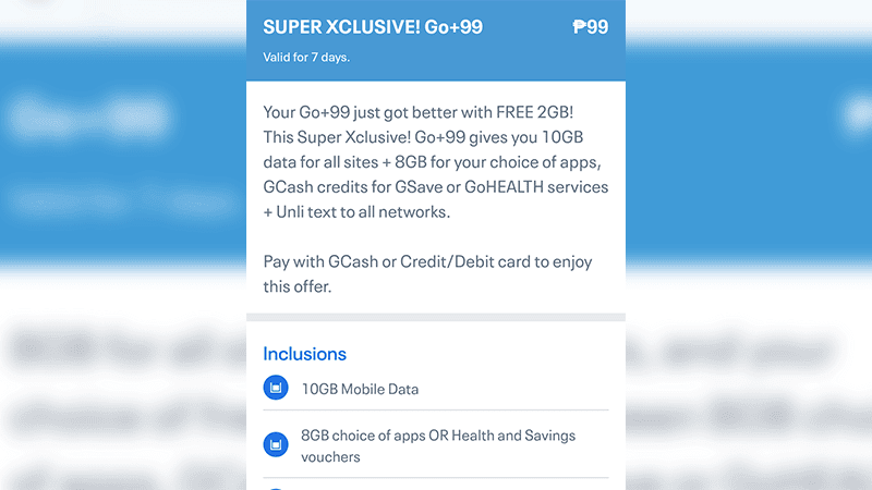 Deal: Globe Go+99 exclusive GlobeOne promo offers 10GB all-access data + FREE 8GB on apps of your choice!