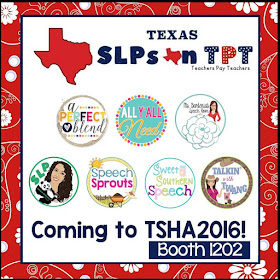 Meet 7 Texas SLP Blogger/ Authors at TSHA! Come by and say hello at booth 1202