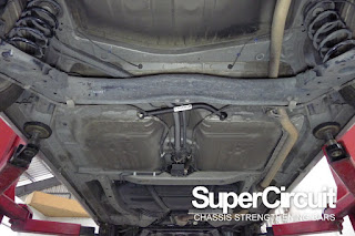 5th generation Honda City GM2/GM3's Undercarriage with the SUPERCIRCUIT Rear Lower Bar installed.