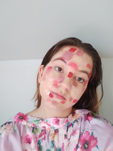 makijaż w kratkę z tik toka/ checkered makeup