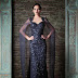 Daily Finds: Sequin and Veil Navy Blue Evening Dress by Rami Kadi