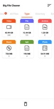 تحميل تطبيق big file cleaner