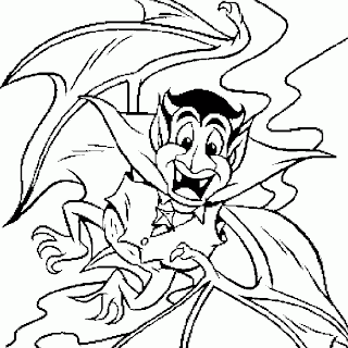 evil vamp coloring page