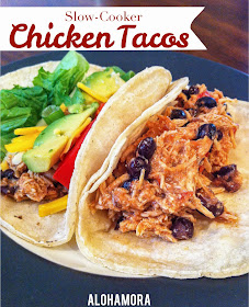 Slow-Cooker/Crock-Pot Chicken Tacos, Nachos, Salad, or more.  Easy and fast to throw together with awesome flavor. Alohamora Open a Book http://www.alohamoraopenabook.blogspot.com/
