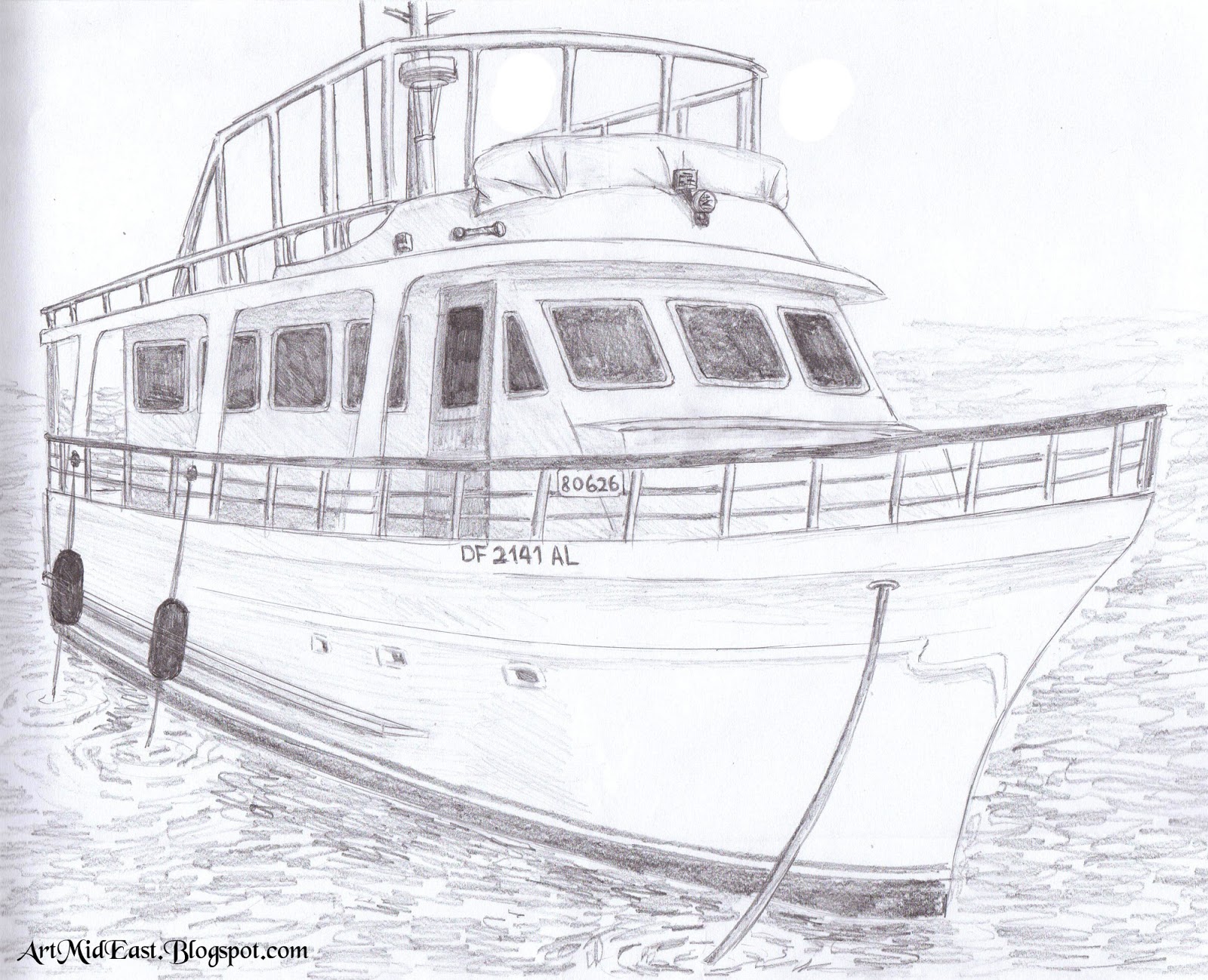 How to draw a boat!! A Step by step Drawing Lesson 