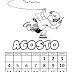 CALENDÁRIO PARA COLORIR 2024 II - AGOSTO