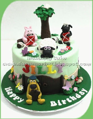 kue ulang tahun shaun the sheep