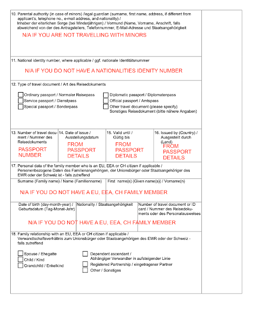 How To Fill Up Application Form For Schengen Switzerland Visa In Singapore