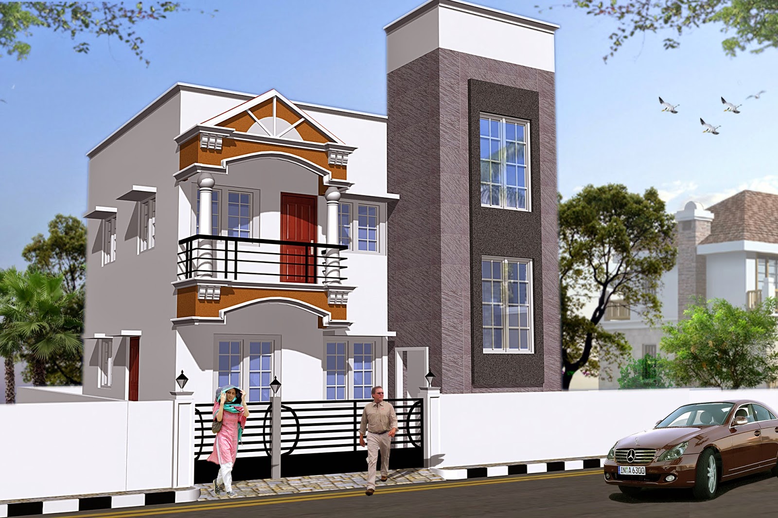 luckydesigners 3D Elevation  Residential  Building