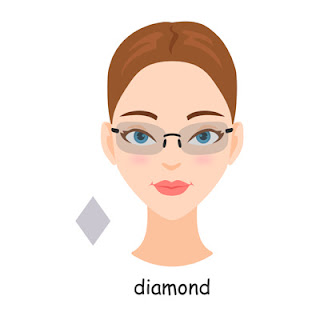 diamond face shape glasses