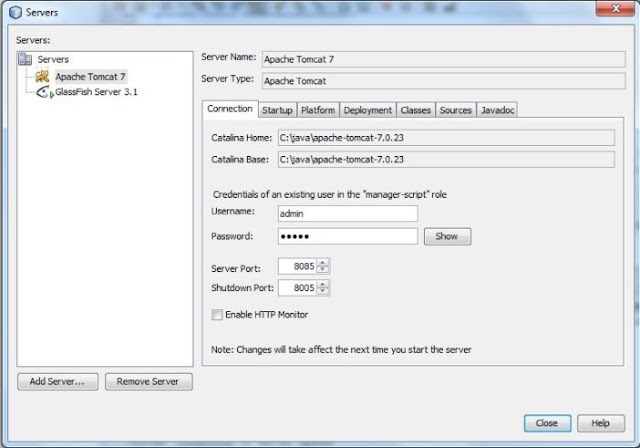 Installing Tomcat 7 and Configuring as Server in NetBeans