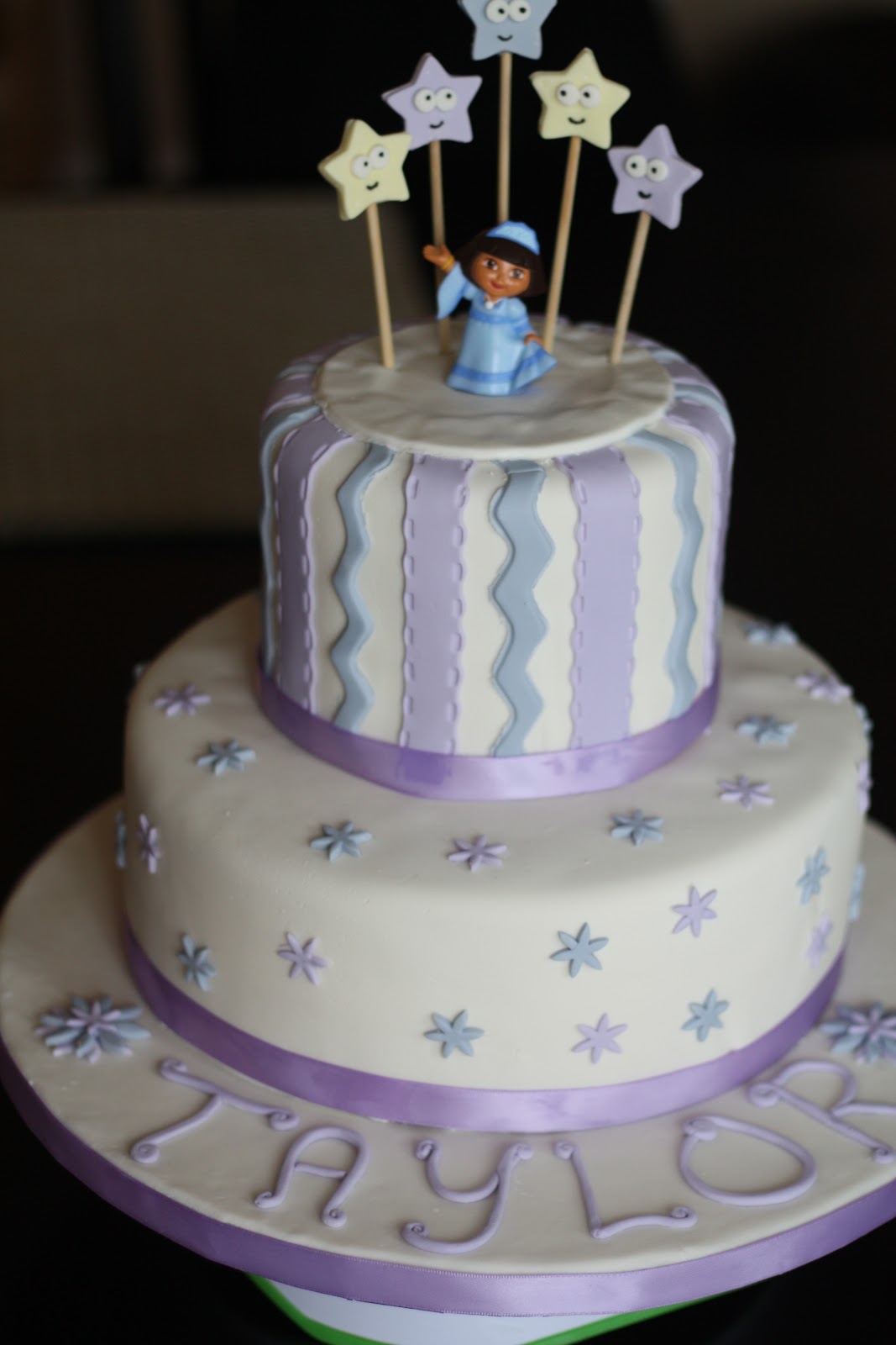 blue and black wedding cake