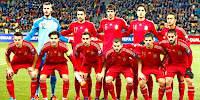 SELECCIÓN DE ESPAÑA - Temporada 2015-16 - De Gea, Mario Gaspar, San José, Etxeita, Thiago Alcántara; Azpilicueta, Cesc Fábregas, Alcácer, Nacho, Nolito e Isco - UCRANIA 0 ESPAÑA 1 (Mario Gaspar) - 12/10/ 2015 - Eurocopa de Francia 2016, clasificación - Kiev, Ucrania, estadio Olímpico - Alineación: De Gea; Mario Gaspar, Etxeita, Nacho, Azpilicueta; San José, Cesc (Mata 64'), Thiago, Isco, Nolito (Jordi Alba 74') y Alcácer (Busquets 84')