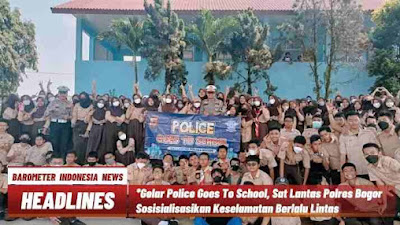 Gelar Police Goes To School, Sat Lantas Polres Bogor Sosisialisasikan Keselamatan Berlalu Lintas