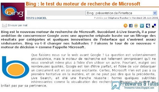 Le site du jour : tout savoir sur Bing, le moteur de recherche de Microsoft