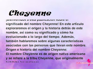 significado del nombre Cheyenne