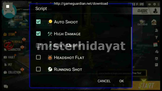 Script FF V32 Remove Unli Magazine, Add Remove Scope, Unbanned Device, Etc