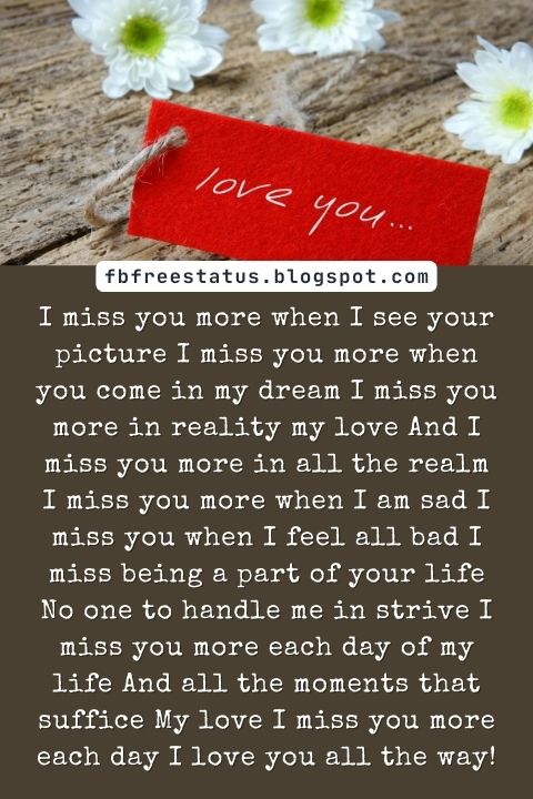 Missing You Poems for Boyfriend