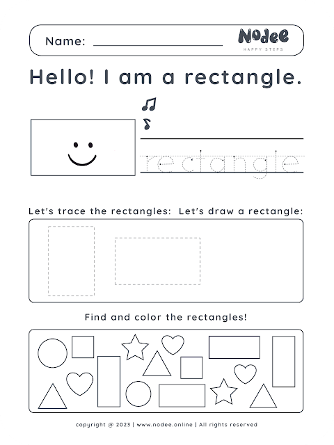 Rectangle Learning Shapes for kids