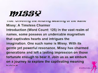 meaning of the name "MISSY"