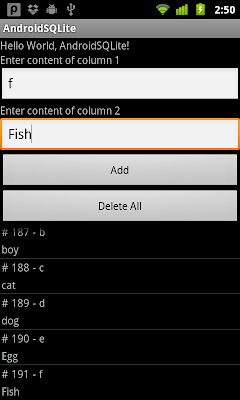 Add data to SQLite database, with SimpleCursorAdapter updated dynamically