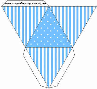 Light Blue with Stripes and Polka Dots: Free Printable Boxes. 