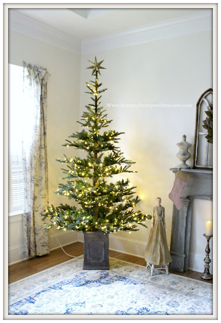 French Country Farmhouse Christmas Bedroom-Grandin Road- Christmas Tree-From My Front Porch To Yours