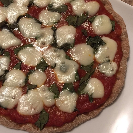 homemade margherita pizza