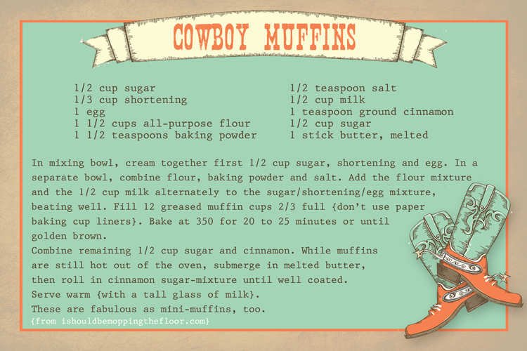 The best thing you'll ever wrap your lips around: Cowboy Muffins {for cowgirls and cowpokes, too}. 