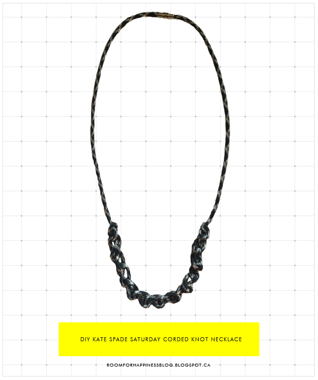 ... Happiness: DIY :: KATE SPADE SATURDAY-INSPIRED CORDED KNOT NECKLACE