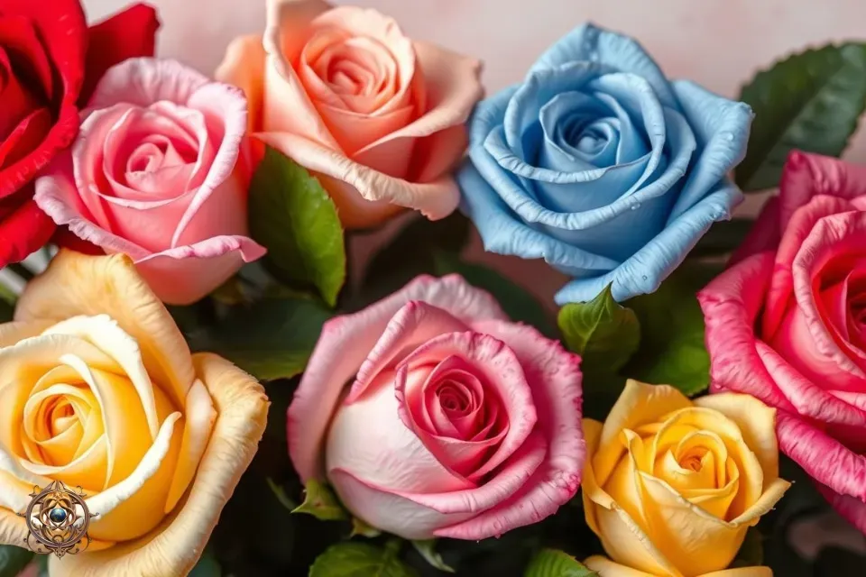 What does rose red symbolise?